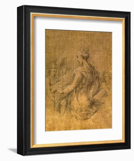 Lady with Angels-Parmigianino-Framed Art Print