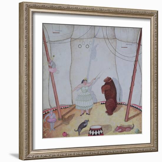 Lady with Dancing Bear, 1980-Mary Stuart-Framed Giclee Print