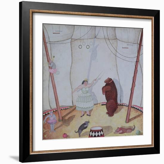 Lady with Dancing Bear, 1980-Mary Stuart-Framed Giclee Print