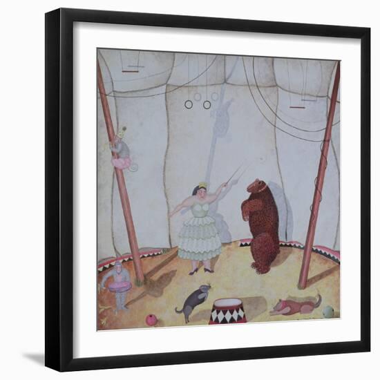 Lady with Dancing Bear, 1980-Mary Stuart-Framed Giclee Print