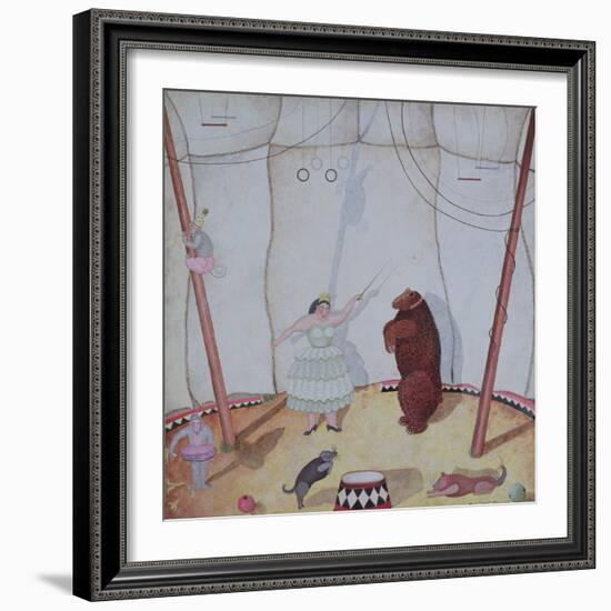 Lady with Dancing Bear, 1980-Mary Stuart-Framed Giclee Print