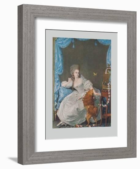 Lady with Dog and Birdcage-Thomas Gainsborough-Framed Collectable Print