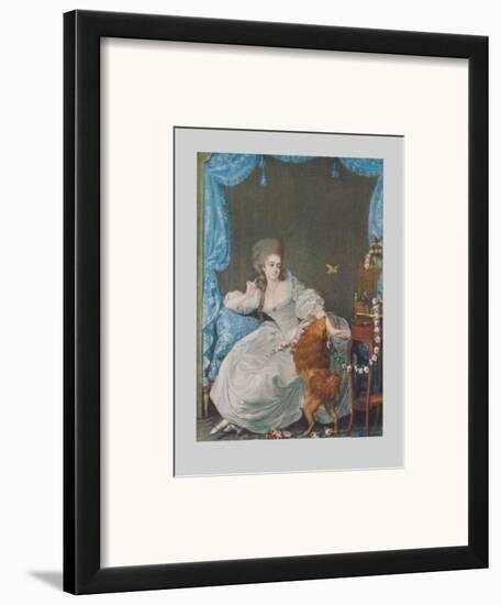 Lady with Dog and Birdcage-Thomas Gainsborough-Framed Art Print