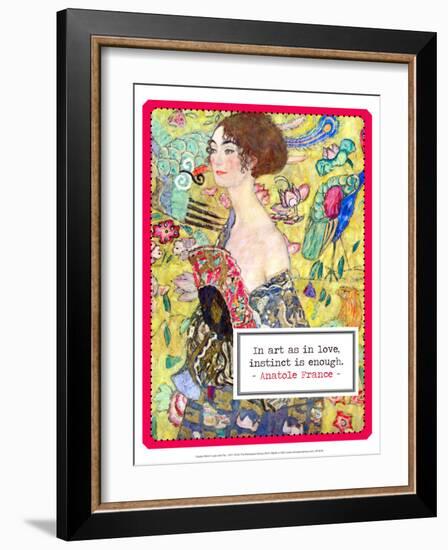 Lady with Fan, 1917-1918-Gustav Klimt-Framed Art Print