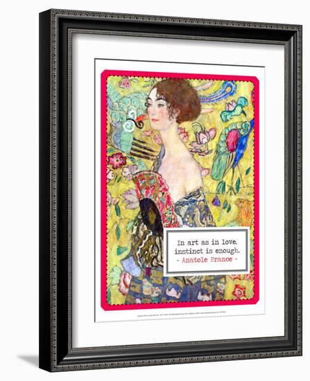 Lady with Fan, 1917-1918-Gustav Klimt-Framed Art Print