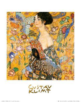 Lady with Fan' Art Print - Gustav Klimt | Art.com