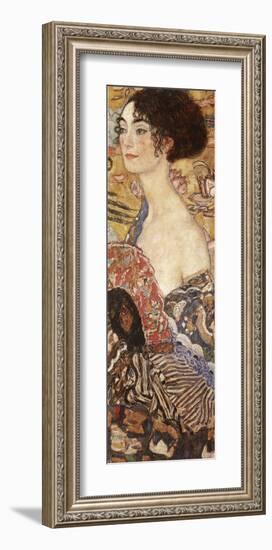 Lady with Fan-Gustav Klimt-Framed Art Print