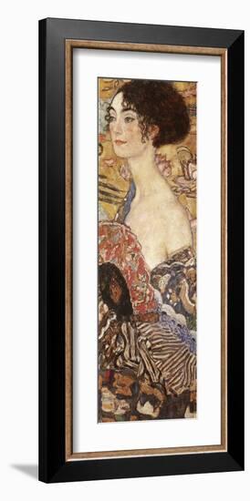 Lady with Fan-Gustav Klimt-Framed Art Print