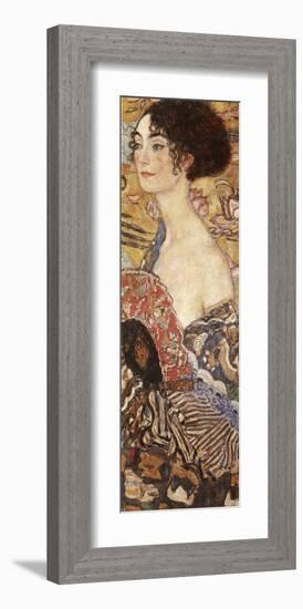 Lady with Fan-Gustav Klimt-Framed Art Print