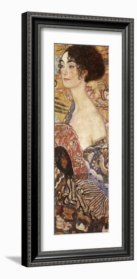 Lady with Fan-Gustav Klimt-Framed Art Print