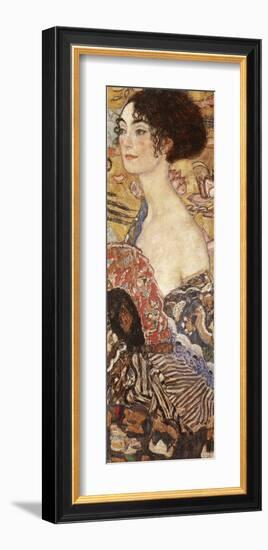 Lady with Fan-Gustav Klimt-Framed Art Print