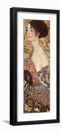 Lady with Fan-Gustav Klimt-Framed Art Print