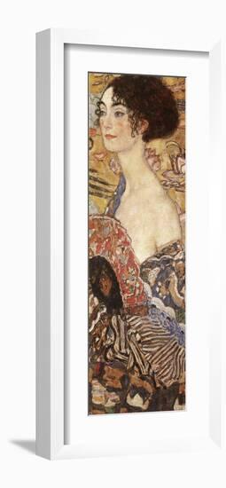 Lady with Fan-Gustav Klimt-Framed Art Print