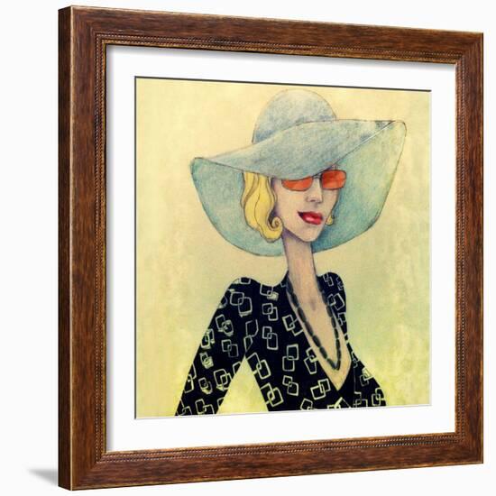 Lady with Hat-Jami Goddess-Framed Art Print