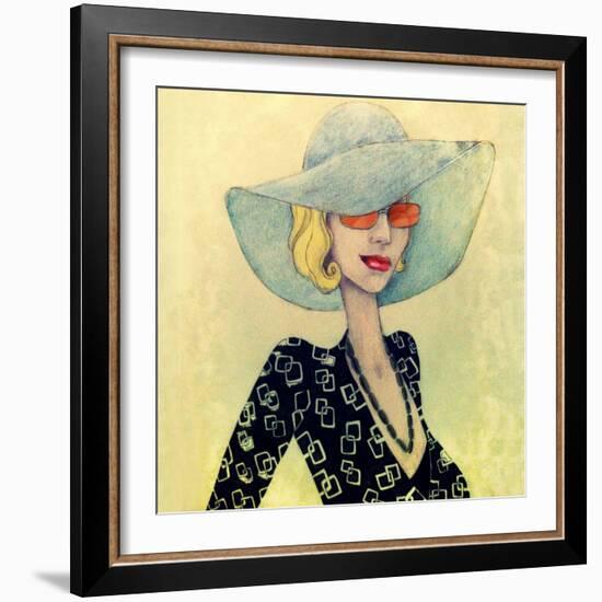 Lady with Hat-Jami Goddess-Framed Art Print