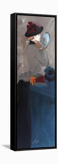 Lady with Mirror, 2015-Susan Adams-Framed Premier Image Canvas