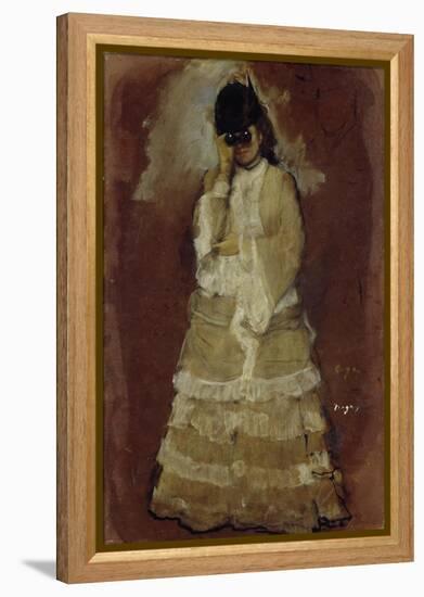 Lady with Opera Glasses, 1879-80-Edgar Degas-Framed Premier Image Canvas