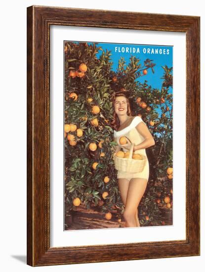 Lady with Oranges, Florida-null-Framed Art Print