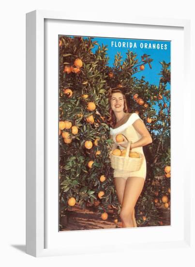 Lady with Oranges, Florida-null-Framed Art Print