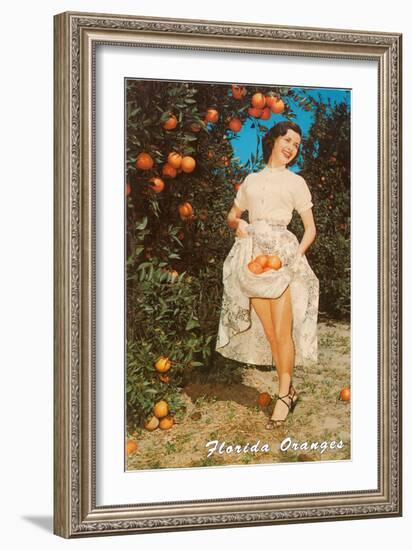 Lady with Oranges, Florida-null-Framed Art Print