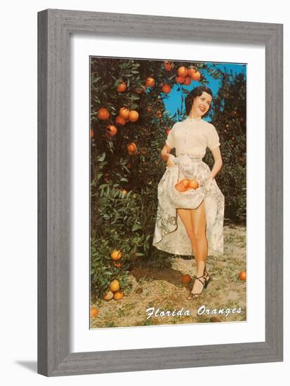 Lady with Oranges, Florida-null-Framed Art Print