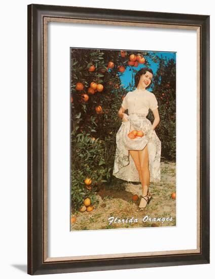 Lady with Oranges, Florida-null-Framed Art Print