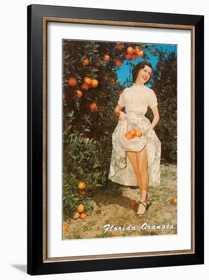 Lady with Oranges, Florida-null-Framed Art Print