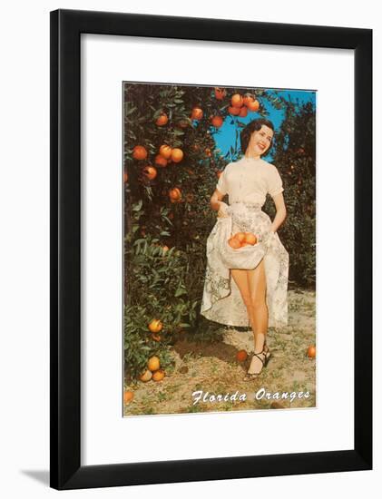 Lady with Oranges, Florida-null-Framed Art Print