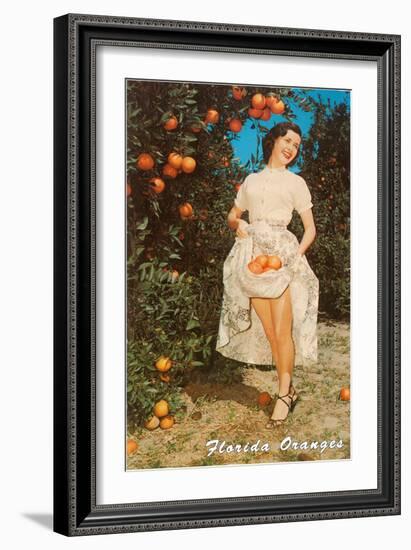 Lady with Oranges, Florida-null-Framed Art Print