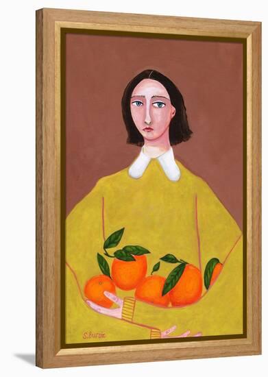 Lady with Oranges-Sharyn Bursic-Framed Premier Image Canvas