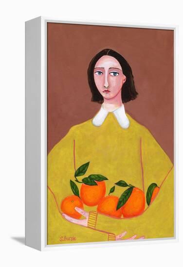 Lady with Oranges-Sharyn Bursic-Framed Premier Image Canvas