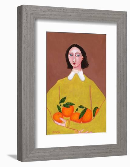 Lady with Oranges-Sharyn Bursic-Framed Photographic Print