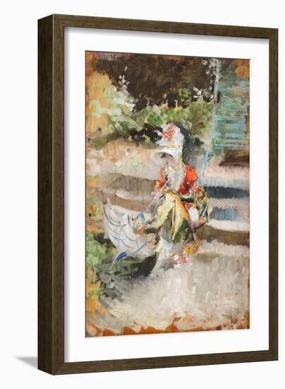 Lady with parasol, 1876 circa-Giovanni Boldini-Framed Giclee Print