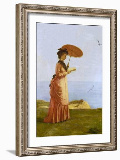 Lady with Parasol Reading, Isle of Wight (Emily Prinsep)-Valentine Cameron Prinsep-Framed Giclee Print