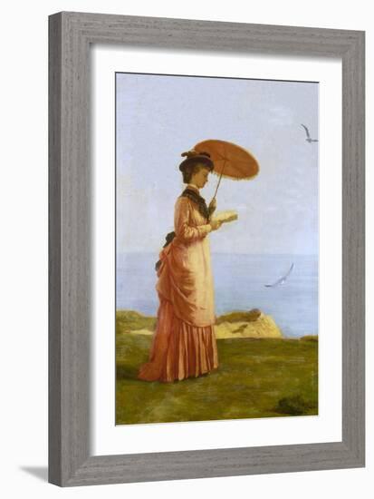 Lady with Parasol Reading, Isle of Wight (Emily Prinsep)-Valentine Cameron Prinsep-Framed Giclee Print