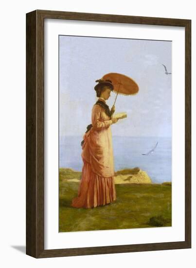 Lady with Parasol Reading, Isle of Wight (Emily Prinsep)-Valentine Cameron Prinsep-Framed Giclee Print