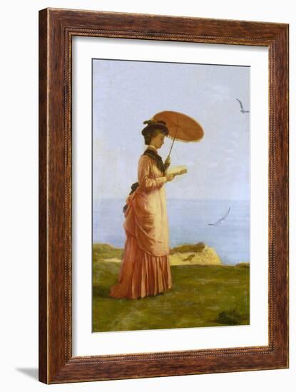 Lady with Parasol Reading, Isle of Wight (Emily Prinsep)-Valentine Cameron Prinsep-Framed Giclee Print