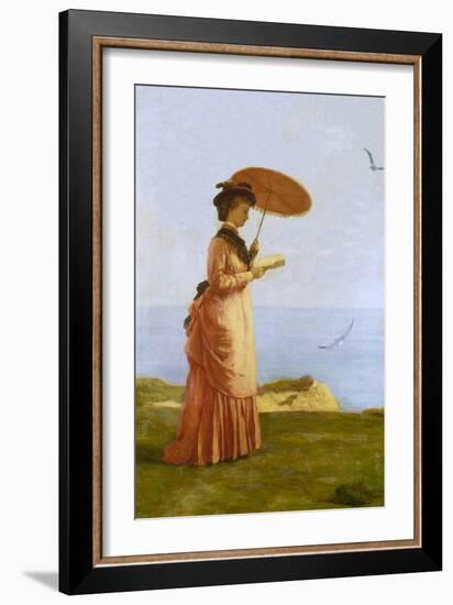 Lady with Parasol Reading, Isle of Wight (Emily Prinsep)-Valentine Cameron Prinsep-Framed Giclee Print