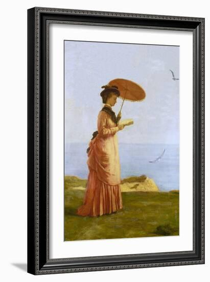 Lady with Parasol Reading, Isle of Wight (Emily Prinsep)-Valentine Cameron Prinsep-Framed Giclee Print