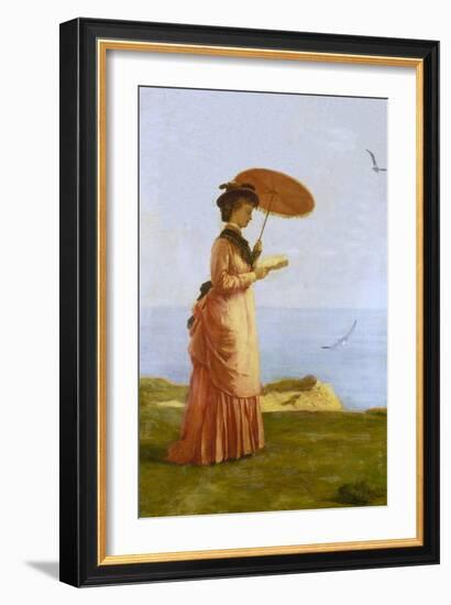 Lady with Parasol Reading, Isle of Wight (Emily Prinsep)-Valentine Cameron Prinsep-Framed Giclee Print