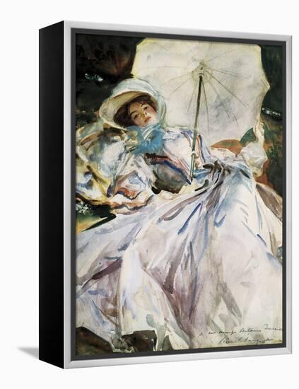 Lady with Parasol-John Singer Sargent-Framed Stretched Canvas