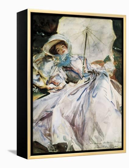 Lady with Parasol-John Singer Sargent-Framed Stretched Canvas