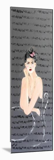 Lady with Pink Fascinator, 2015-Susan Adams-Mounted Giclee Print