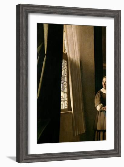 Lady Writing a Letter with Her Maid, c.1670-Johannes Vermeer-Framed Giclee Print