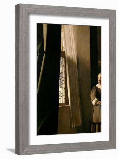 Lady Writing a Letter with Her Maid, c.1670-Johannes Vermeer-Framed Giclee Print