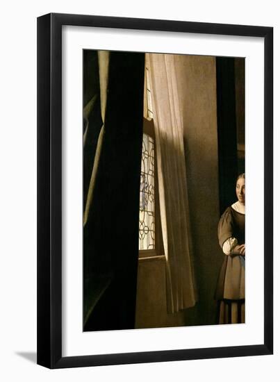 Lady Writing a Letter with Her Maid, c.1670-Johannes Vermeer-Framed Giclee Print