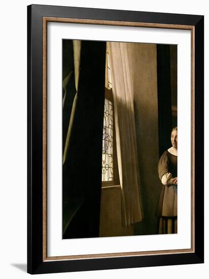 Lady Writing a Letter with Her Maid, c.1670-Johannes Vermeer-Framed Giclee Print