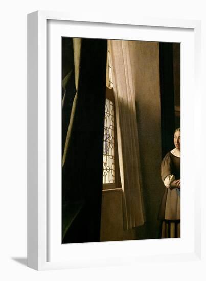 Lady Writing a Letter with Her Maid, c.1670-Johannes Vermeer-Framed Giclee Print