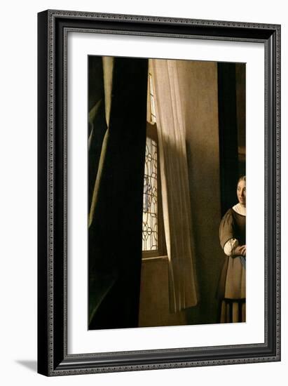 Lady Writing a Letter with Her Maid, c.1670-Johannes Vermeer-Framed Giclee Print