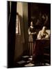 Lady Writing a Letter with Her Maid, circa 1670-Johannes Vermeer-Mounted Giclee Print